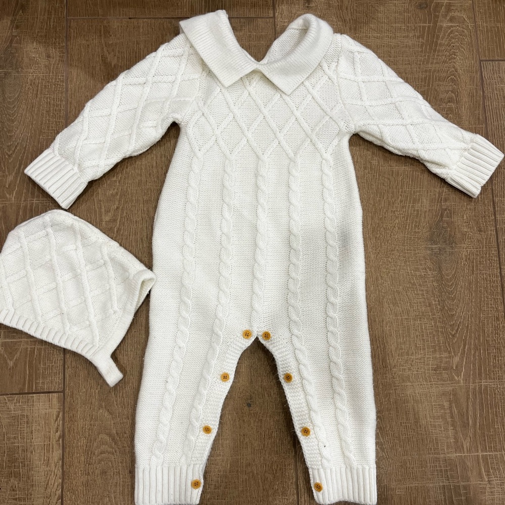 Cream Knit Sweater Outfit